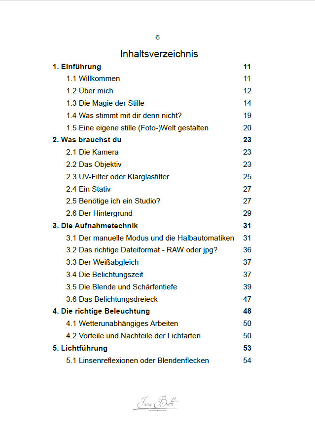 „Stillleben für Anfänger – Fotografieren mit Jana“ – Eine lockere Fotokurs Lektüre 120 Seiten