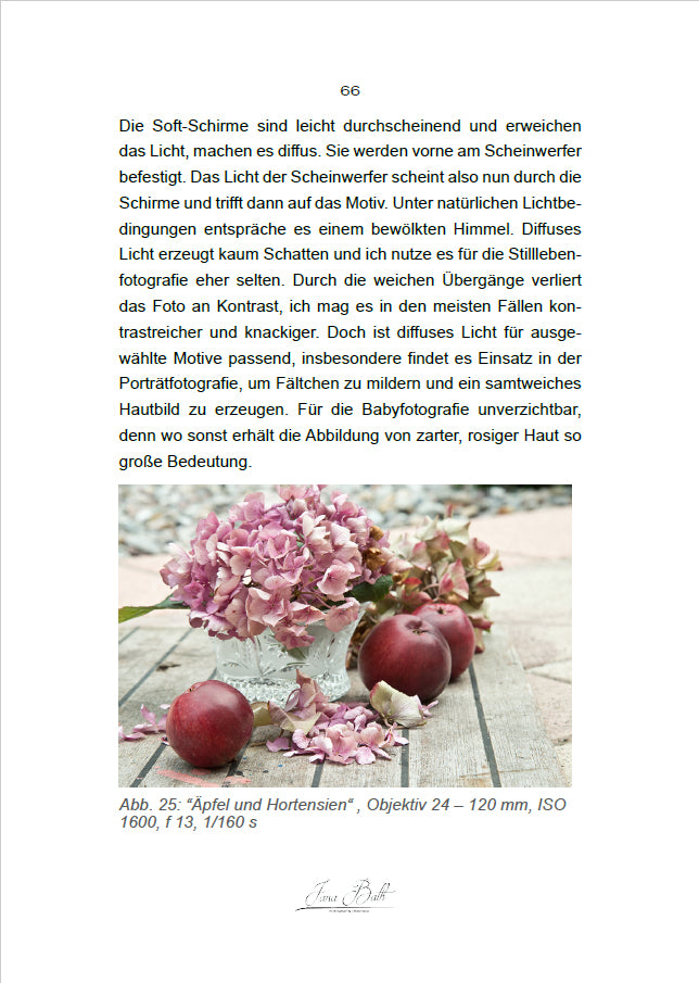 „Stillleben für Anfänger – Fotografieren mit Jana“ – Eine lockere Fotokurs Lektüre 120 Seiten